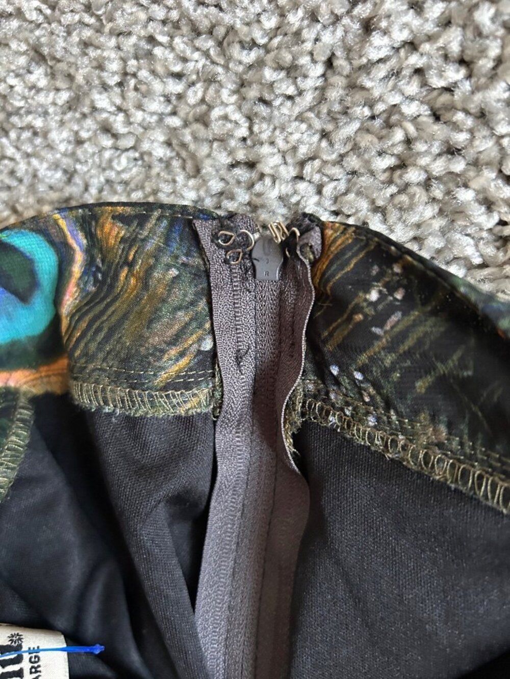 Show Me Your Mumu Women's Sz L Peacock Feather Print Maxi Skirt - Picture 5 of 10